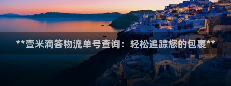 28圈注册登录：**壹米滴答物流单号