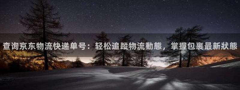 28圈绿骨头：查询京东物流快递单号：